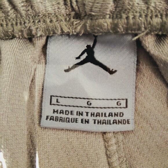 Jordan Track Pants Large Gray Straight Elastic Waist Drawstring Ankle Zip - Picture 3 of 9